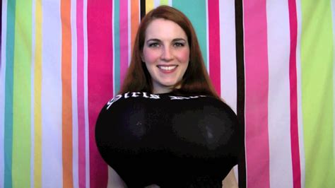 Ditzy Kayley With Giant Balloon Boobs Gets Dick Delivery From Lucky Guy With Sick Abs - Bananafever. . Ballooning tits